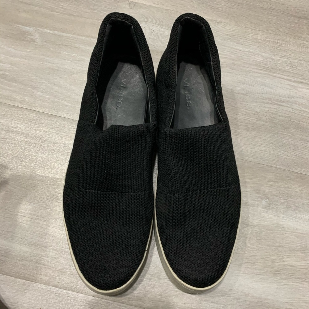 VINCE Warren Slip On Black Platform FINAL SALE Sneakers Sz 8.5M - Picture 7 of 10
